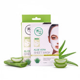 rivaj aloe vera sheet mask with aloe slices for deep hydration soothing and fresh glowing skin
