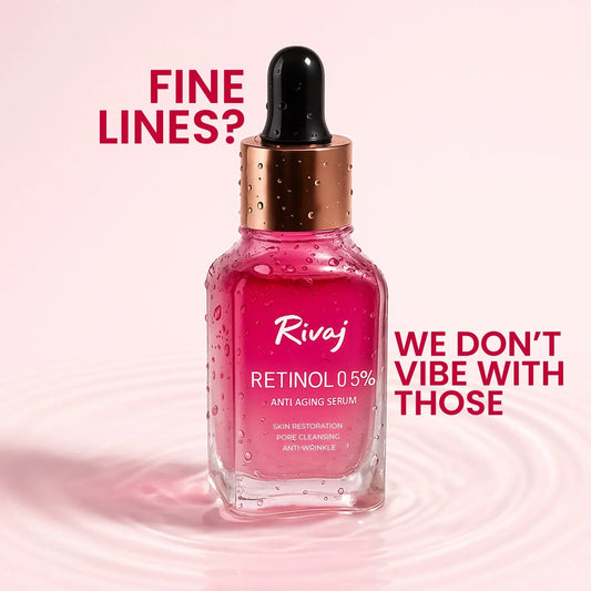 Rivaj Retinol 0.5% anti-aging serum targeting fine lines, wrinkles and skin restoration