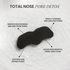 Charcoal nose strip for total pore detox that helps remove blackheads and unclog pores