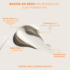 Rivaj Anti Sebum Sunblock SPF 60 with matte finish and oil control for oily skin