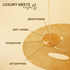 rivaj gold sheet mask highlighting brightening anti aging hydration and detoxifying skincare benefits